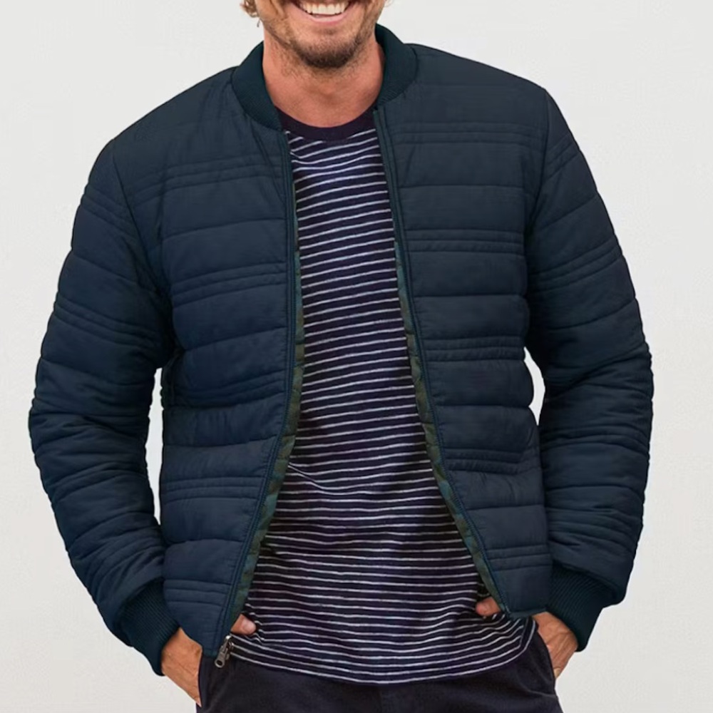 Outerknown Evolution Reversible Bomber In Indigo - image 2